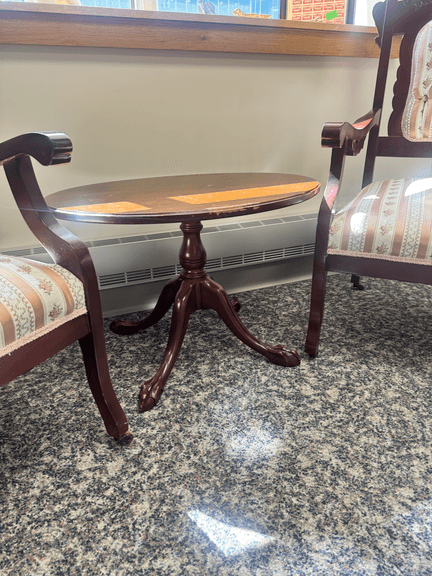 Small Single Pedestal Side Table