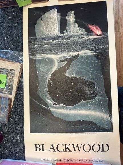 Collection art posters incl Blackwood Fire on Labrador