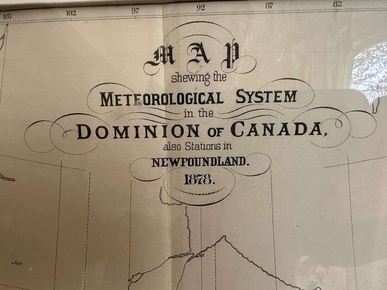 1878 Canadian Meteorological Map