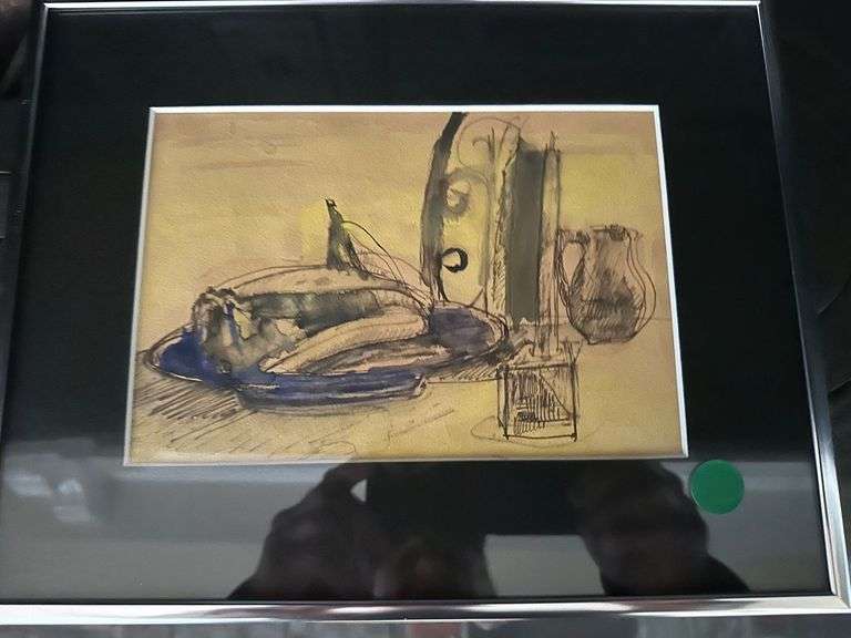 Rae Perlin "Banana and Jug" 5.5 by 7.5