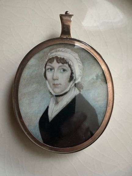 18th century w/c miniature of a lady, see description