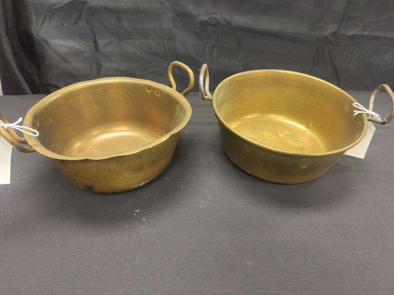 Two Vintage 9" Metal Bowls