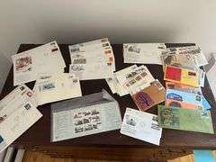 Starter cover / stamp collection and catalogues.