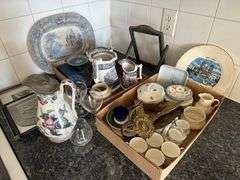 Box lot in kitchen corner