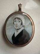 18th century w/c miniature of a lady, see description