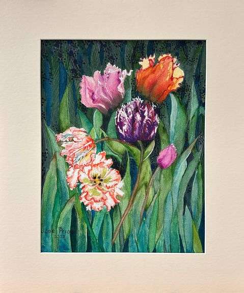 'Parrot Tulips' by Jane Prior (1940-)