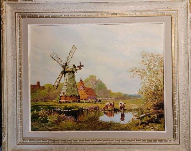 Pastoral scene with Windmill by Jean