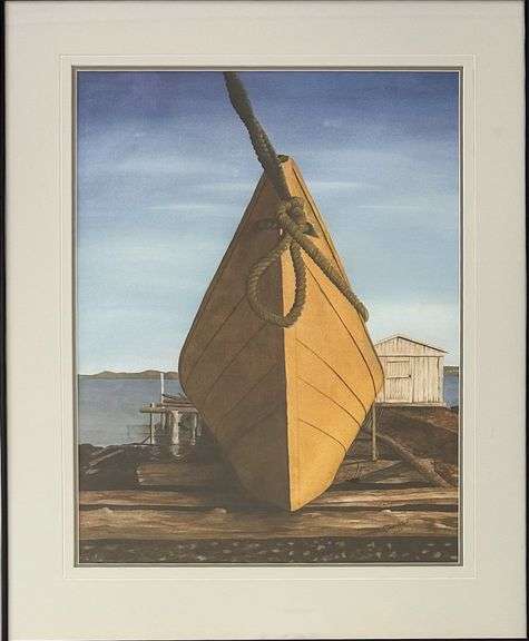 Untitled Boat Scene by Unknown Artist (Illegible)