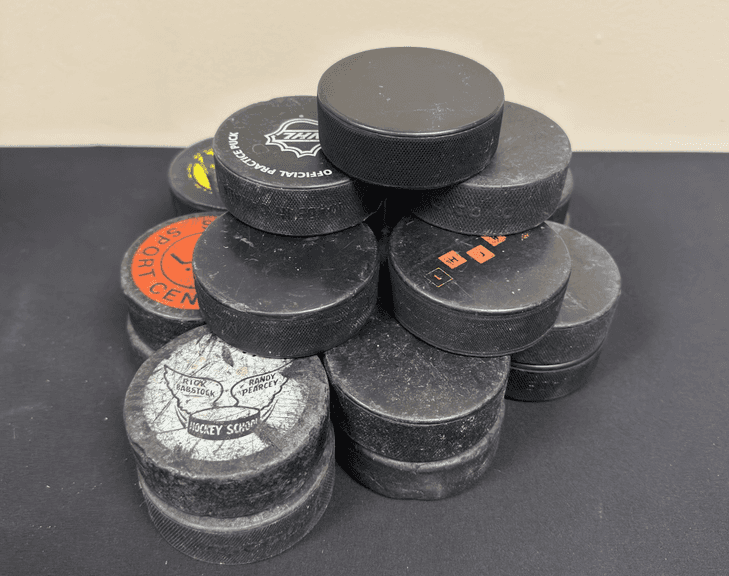 Collection of Hockey Pucks