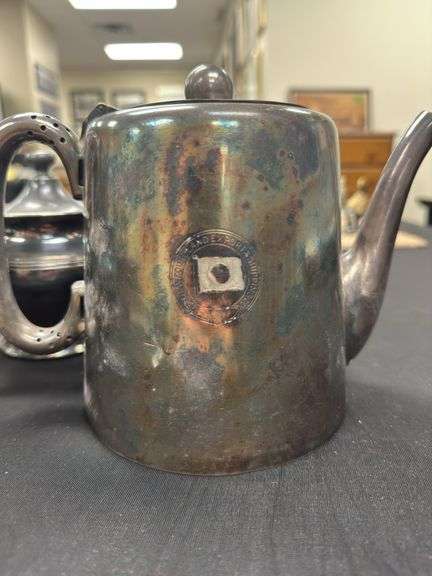 Newfoundland Export & Shipping Co. Silver-plated Tea Set with Sugar Tongs