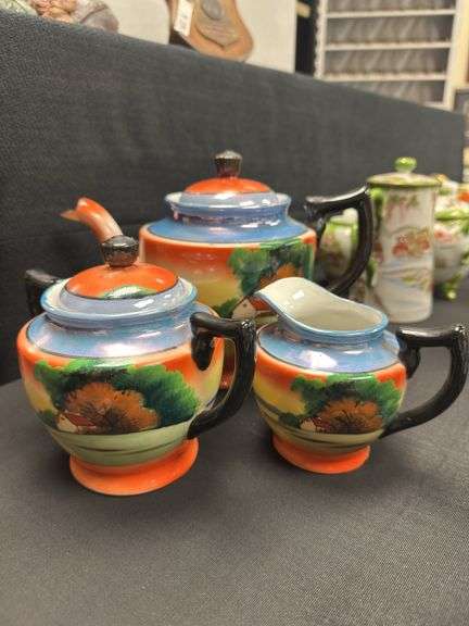 (TA) Made in Japan Teapot with Milk and Sugar