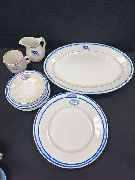 Assortment of 'Red Cross Line' Dinnerware