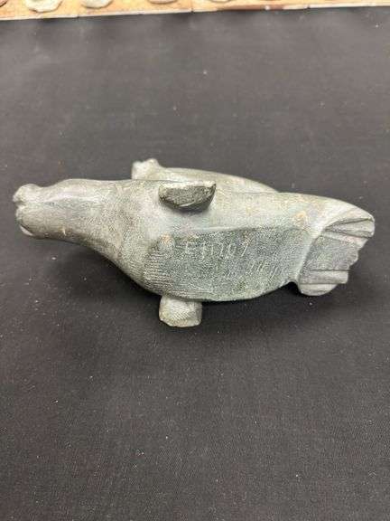Seal and Pup by Unknown Artist (Signed in Syllabics)