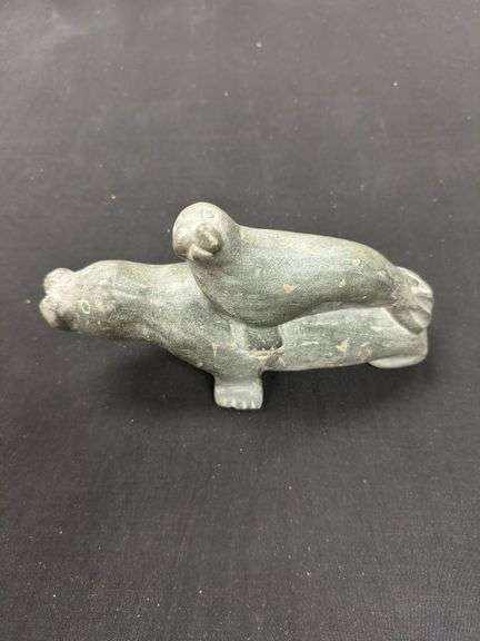 Seal and Pup by Unknown Artist (Signed in Syllabics)