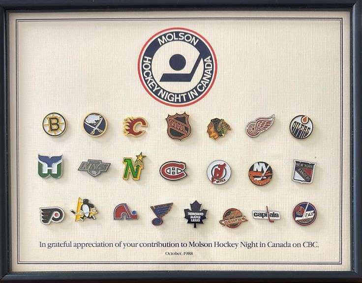 Molson Hockey Night in Canada Thank You Pin Collection