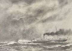 The Kyle in Rough Water by Ted Drover (1907-1980)
