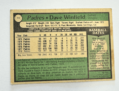 1979 O-PEE-CHEE - Dave Winfield - Padres Baseball Card