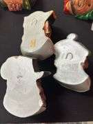 Three (3) Vintage Chalkware Bossons Heads
