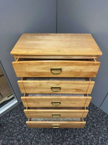 Five Drawer Hardwood Bureau