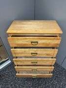 Five Drawer Hardwood Bureau