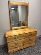 Hardwood Bureau with Mirror