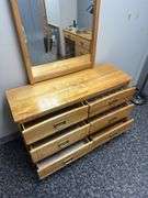 Hardwood Bureau with Mirror