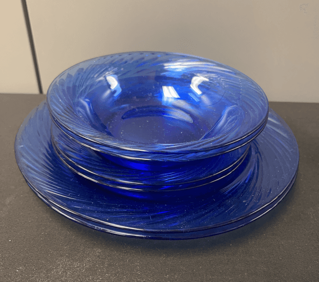 Vintage Pyrex Festiva Blue Dinnerware