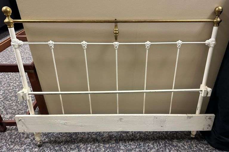 Antique Wrought Iron Headboard