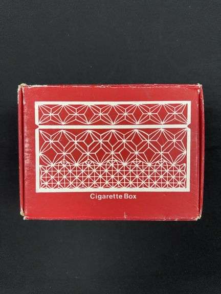 Bohemia Lead Crystal Ash Tray and Cigarette Box