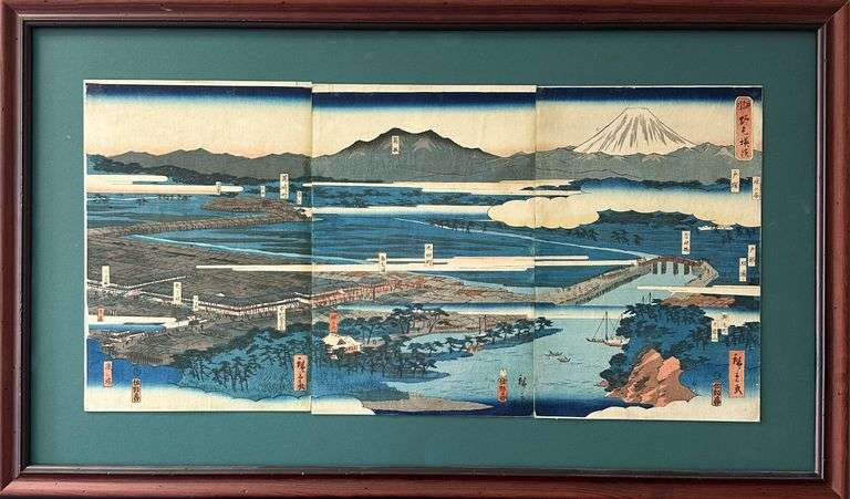 Utagawa Hiroshige III (1842-1894) - Panoramic View of Edo with Mount Fuji in the Distance