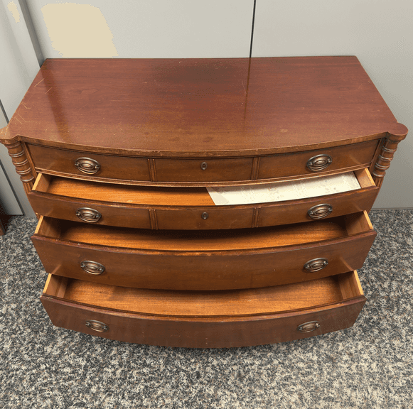 Bow Front Bachelor's Chest