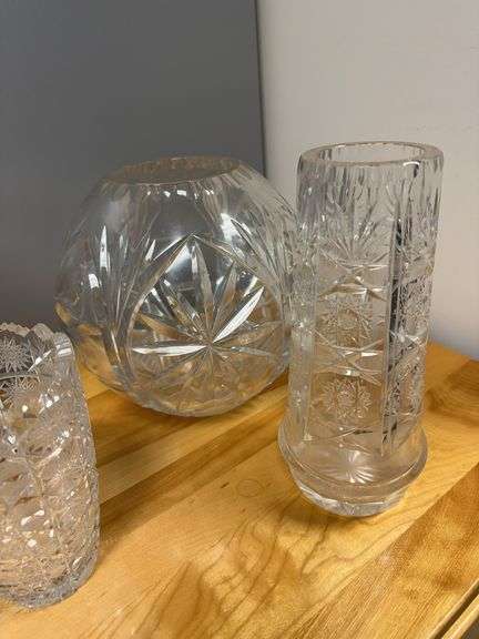 Four Crystal Vases