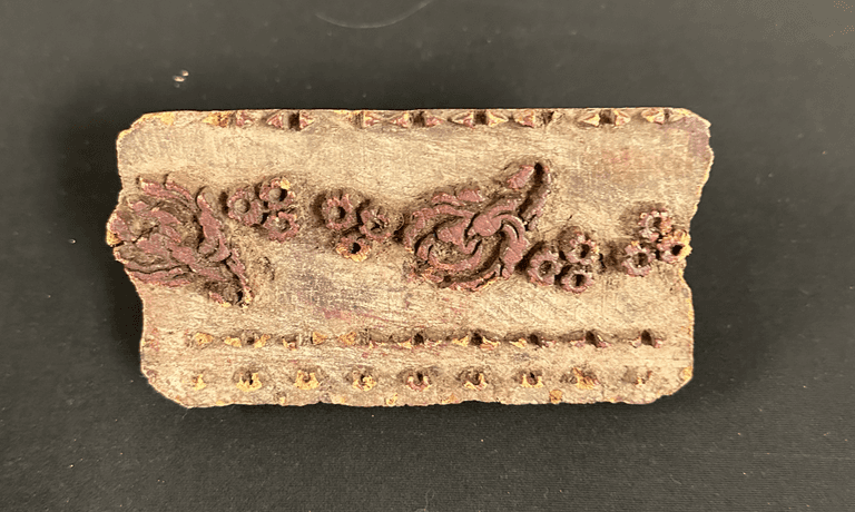 Antique Wood Block Wallpaper Stamp