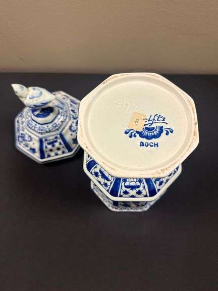 Boch - Delfts Blue Covered Urn