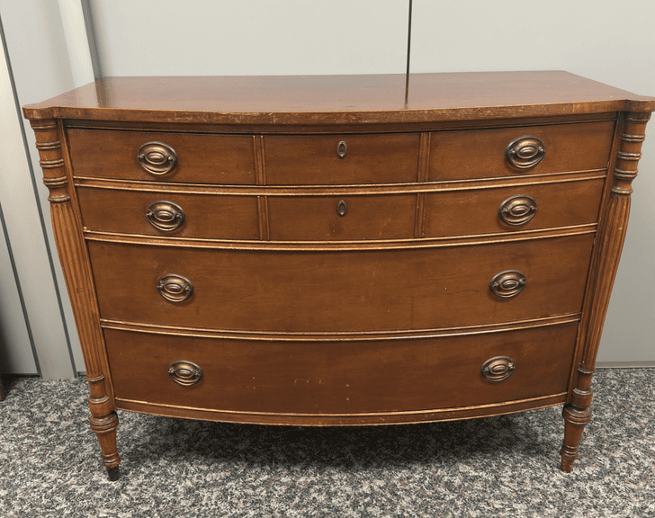 Bow Front Bachelor's Chest