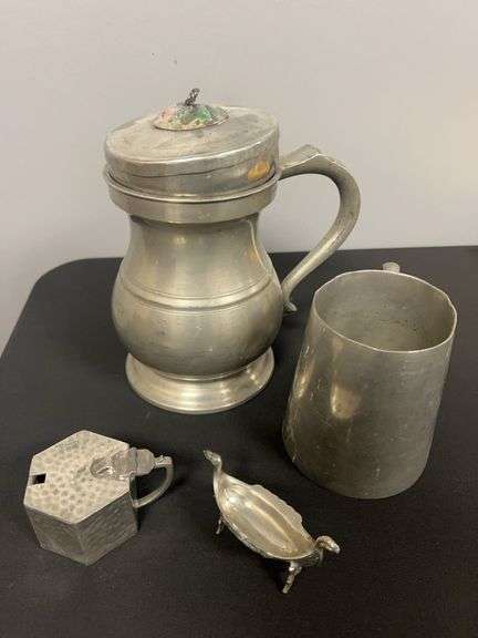 4 Malayan Pewter Pieces