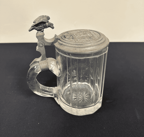 German Pewter Top Beer Stein