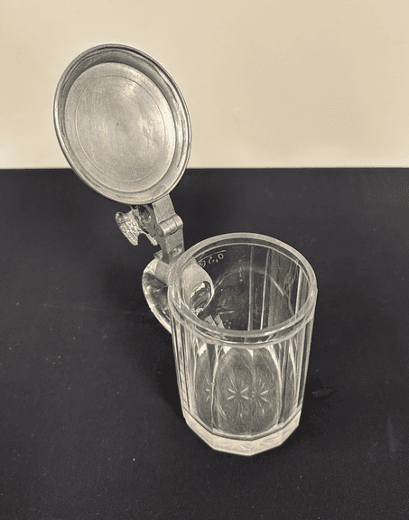German Pewter Top Beer Stein
