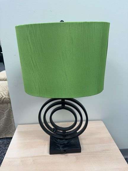 Table Lamp with Green Shade