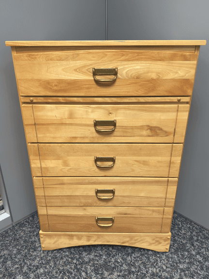 Five Drawer Hardwood Bureau