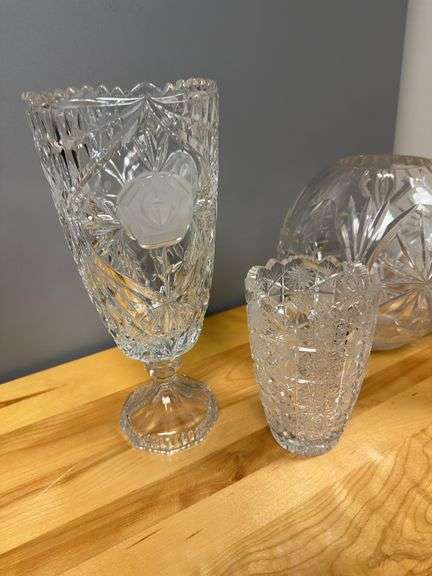 Four Crystal Vases