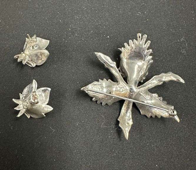 Matching Earring and Broach Set