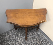 Scolloped Edge Demi Lune Table