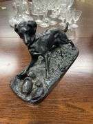 Metal Hunting Dog Statue