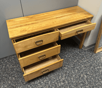 Hardwood Single Pedestal Student's Desk