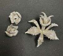 Matching Earring and Broach Set
