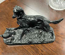 Metal Hunting Dog Statue