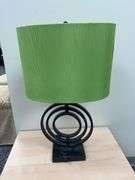 Table Lamp with Green Shade