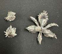 Matching Earring and Broach Set