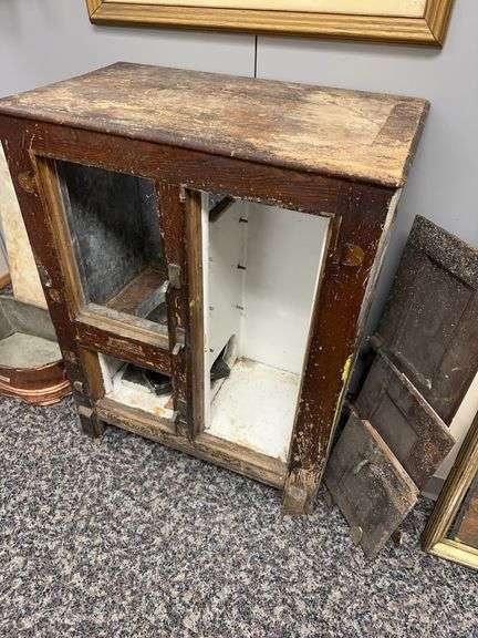 Oak Ice Box - Vintage Leonard 'Cleanable Refrigerator'